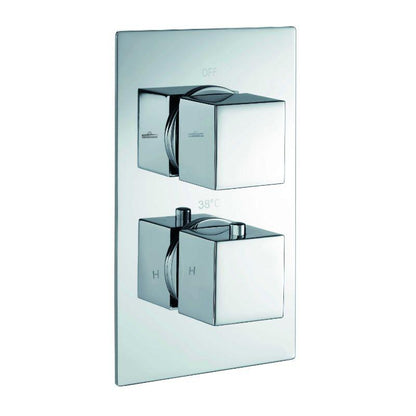 RAK Dual Outlet, 2 Handle Thermostatic Concealed Shower Valve