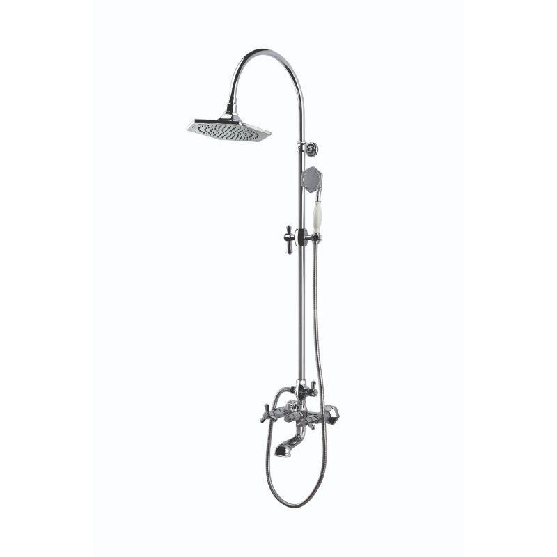 RAK-Washington Exposed Thermostatic Shower Column Valve with Bath Spout and Shower Kit