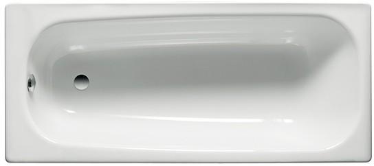 Roca Contesa Anti Slip Single Ended Rectangular Steel Bath - White
