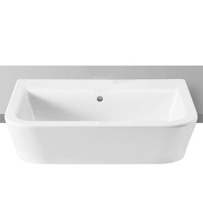 Roca The Gap Square Semi-Recessed Basin - White