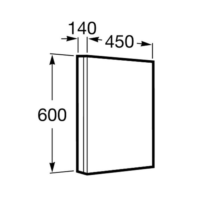 Roca 600 x 450mm Mini Mirrored Cabinet