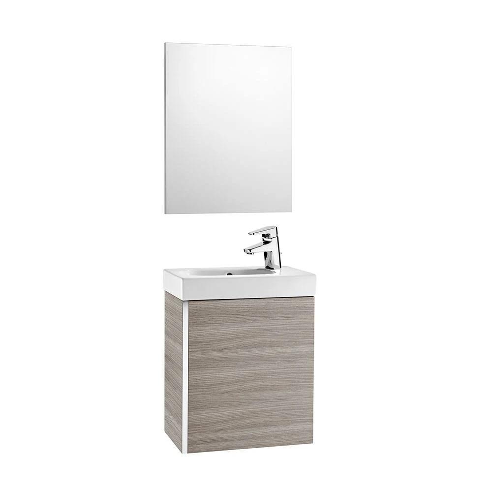 Roca Mini 1-Door Base Unit With Basin & Mirror - 1 RH Taphole