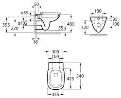 Roca Debba Square Rimless Wall Hung Toilet