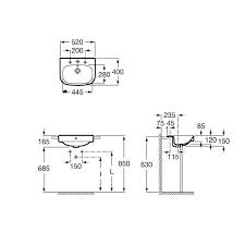 Roca Debba 520 x 400mm 1TH Semi-Recessed Basin