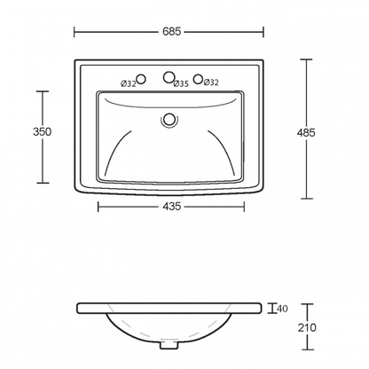 Imperial Radcliffe Cloak Vanity Basin