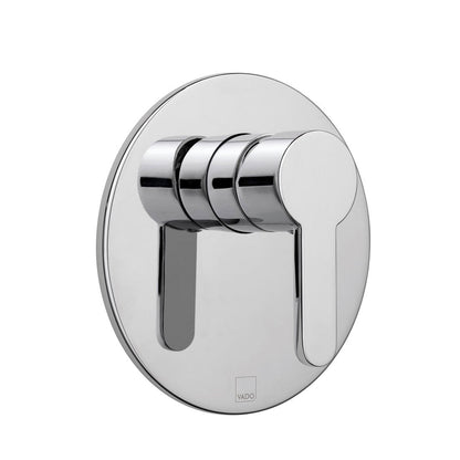 Vado Sense Round Back Plate Concealed Manual Shower Valve Single Lever