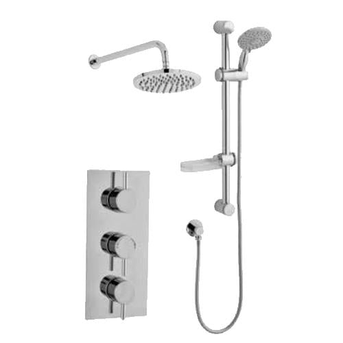 Kartell Plan Triple Thermostatic Concealed Shower and Kit