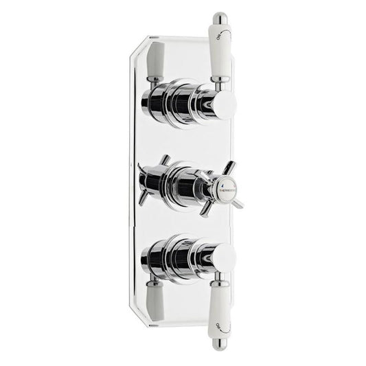 Kartell Klassique Triple Concealed Thermostatic Shower Valve Traditional Handle