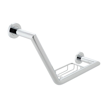 Vado Spa Angled Grab Rail With Basket 456mm (18")