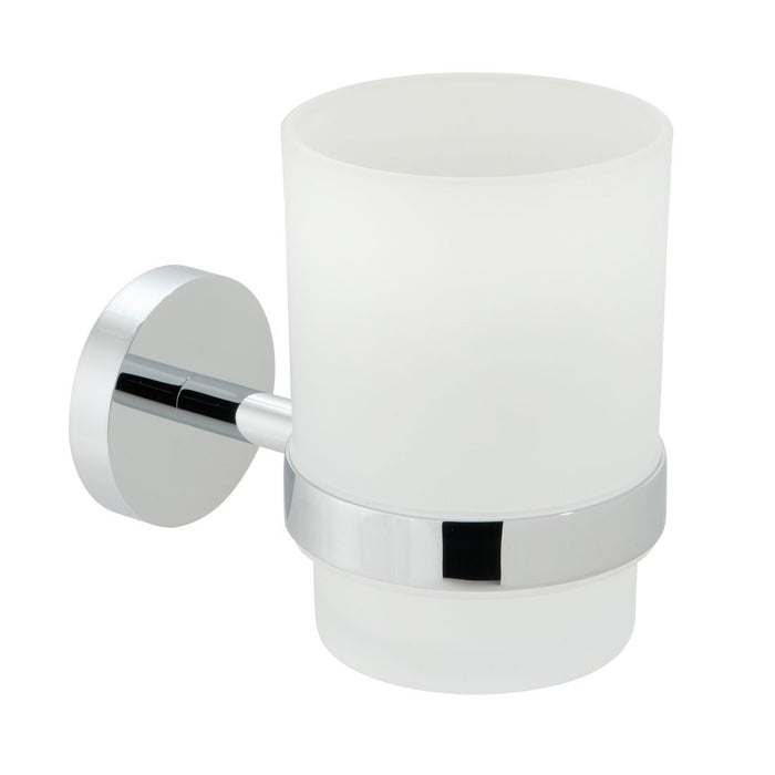 Vado Spa Frosted Glass Tumbler And Holder Wall Mounted