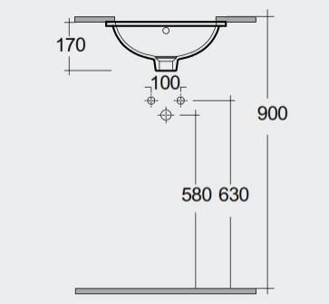 RAK-Variant  360mm Round Under Counter Wash Basin