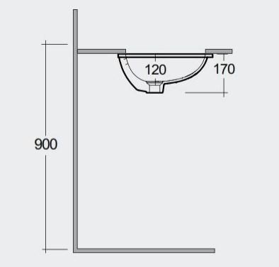 RAK-Variant  360mm Round Under Counter Wash Basin