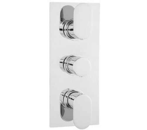 Hudson Reed Round Triple Thermostatic Shower Valve / Valve with Diverter