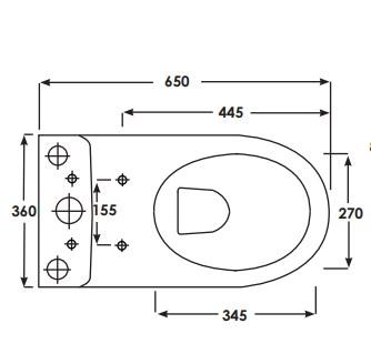 RAK-Resort Maxi Back to Wall WC With Close Coupled Water Closets