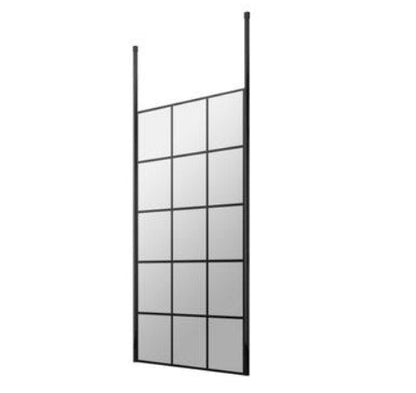 Hudson Reed Freestanding Framed Wetroom Screen With Two Ceiling Post