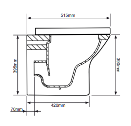 Tavistock Structure Short Projection Back to Wall WC