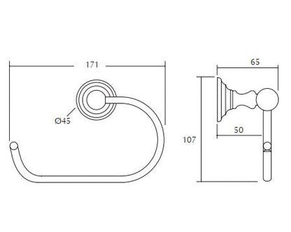 Imperial Richmond Open Toilet Roll Holder