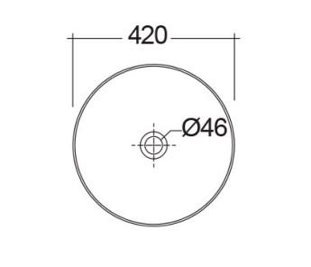 RAK-Feeling 420mm Round Counter Top Wash Basin