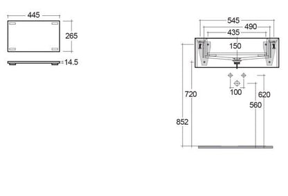 RAK-Precious Wall Mounted Counter Wash Basin