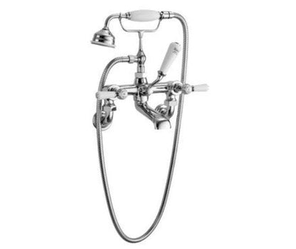 Hudson Reed Topaz Lever Hexagonal Wall Mounted Bath Shower Mixer With shower kit