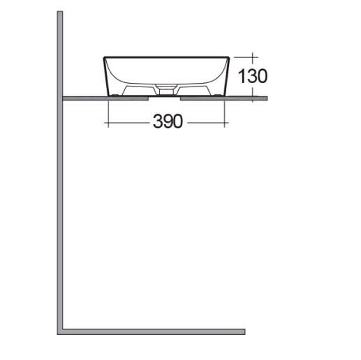 RAK-Feeling 420mm Round Counter Top Wash Basin