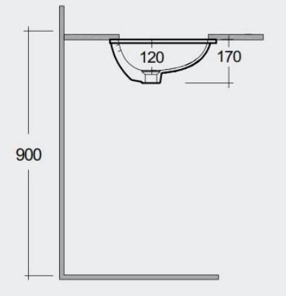 RAK-Variant  500mm Oval Under Counter Wash Basin