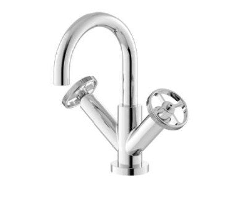 Hudson Reed Revolution Industrial Mono Basin Mixer With swivel spout and pop-up waste