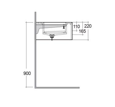 RAK-Precious Wall Mounted Counter Wash Basin