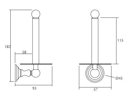 Imperial Richmond Spare Toilet Paper Holder