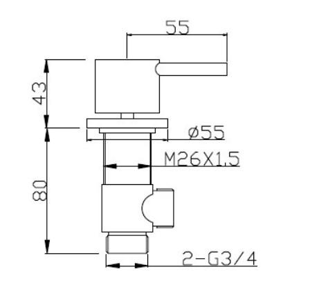 RAK-Prima Tech Deck Mounted Valve (Pair)