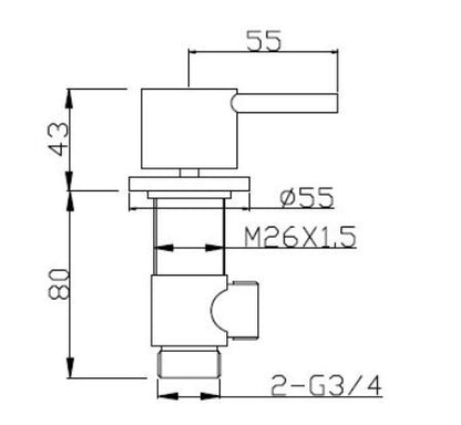 RAK-Prima Tech Deck Mounted Valve (Pair)