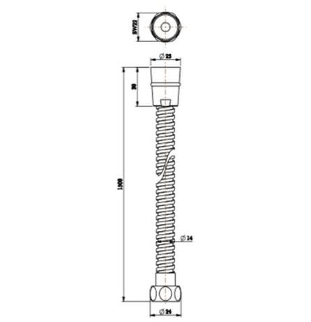 RAK 1.5 Stainless Steel Shower Hose