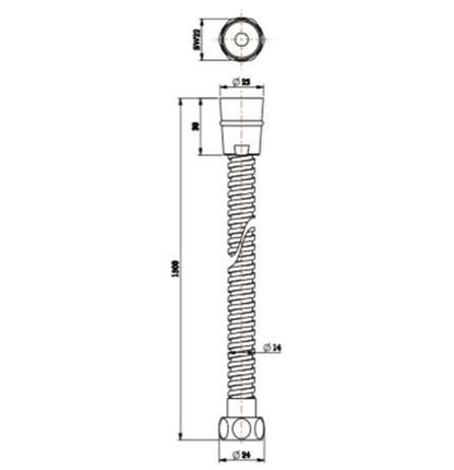 RAK 1.5 Stainless Steel Shower Hose