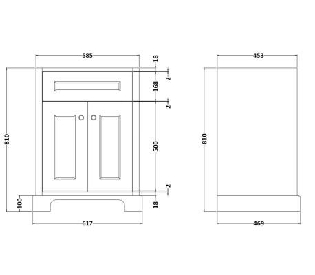 RAK-Washington Floor-Mounted Basin Unit