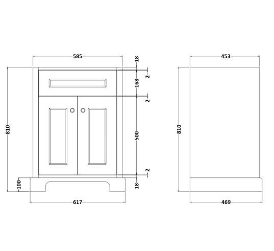 RAK-Washington Unit with Under Counter Basin & Backsplash