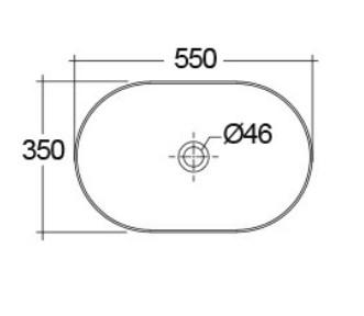 RAK-Feeling 550mm Oval Counter Top Wash Basin