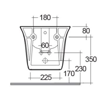 RAK-Sensation Mini Wall hung Bidet 1TH