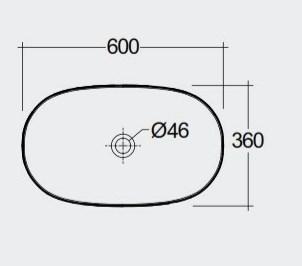 RAK-Variant Elongated Oval Counter Top Wash Basin