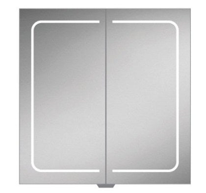 HiB Vapor 2 Doors Illuminated Aluminium Cabinets