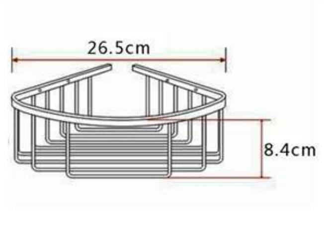 RAK Single Deep Corner Basket 175 x 175 x 100 Chrome