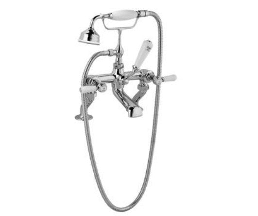 Hudson Reed Topaz Lever Hexagonal Deck Mounted Bath Shower Mixer With shower kit