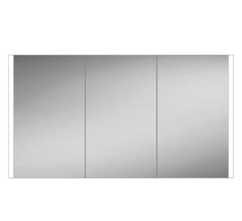 HiB Paragon 126cm 3 Door Illuminated Aluminium Cabinets