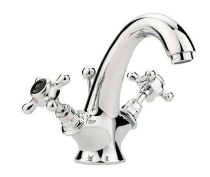 Hudson Reed Topaz Crosshead Hexagonal Mono Basin Mixer With pop-up waste