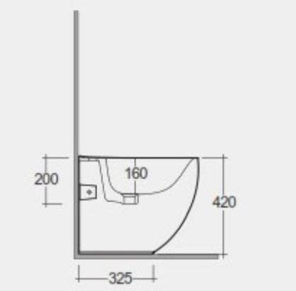 RAK-Illusion Back to Wall Bidet 1TH