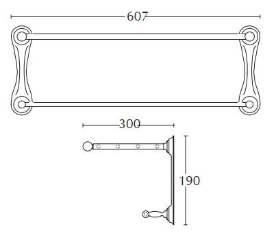 Imperial Richmond Wall-Mounted Towel Shelf