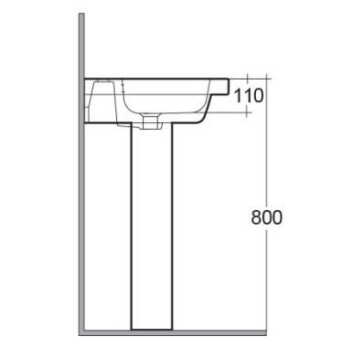 RAK-Resort Basin with Pedestal 1TH