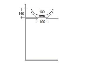 Rak-Des 700 x 350mm Countertop Wash Basin