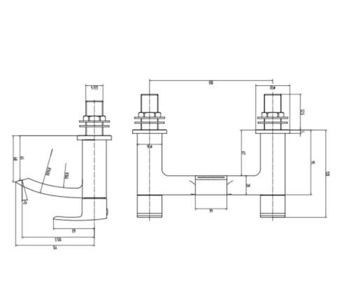 RAK-Curve Deck Mounted Bath Filler