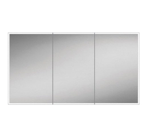 HiB Qubic 120cm 3 Doors Illuminated Aluminium Cabinets