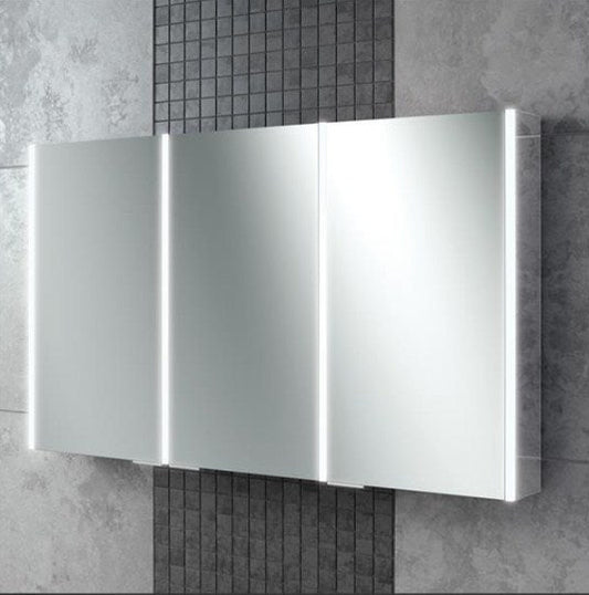 HiB Xenon 120cm 3 Doors Illuminated Aluminium Cabinets